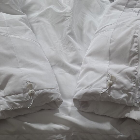 Fabletics Puffer Jacket Women XXL White Full Zip LS Pockets Lined Preppy Cottage - Picture 13 of 16